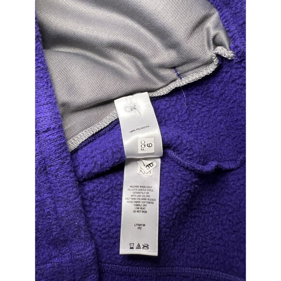 Cabelas Womens Fleece Pullover Sweatshirt Purple Size: L Hip Length Mock Neck - Picture 10 of 12